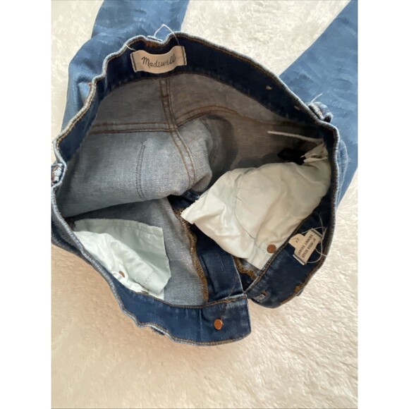Madewell Skinny Jeans Size 29 Distressed  Ripped 9" High Riser Cotton Stretch - Picture 11 of 12
